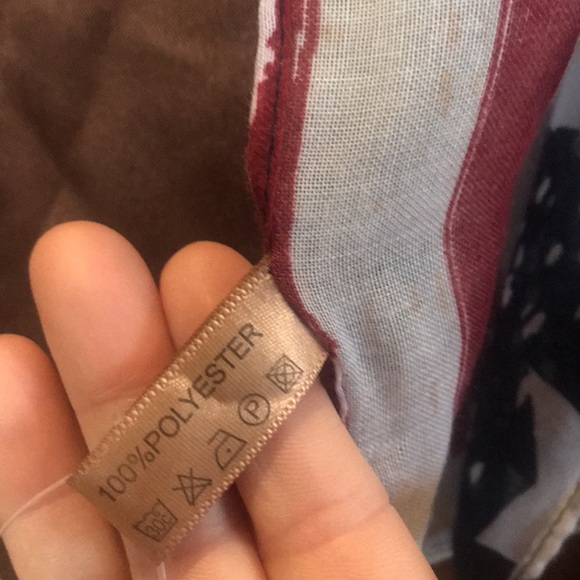 NWT USA Flag patriotic lightweight open kimono tassels OS boho summer cover up - Picture 9 of 15